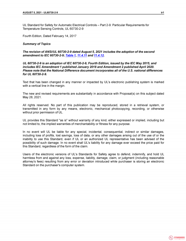 UL 60730-2-9 PDF UL 60730-2-9 PDF